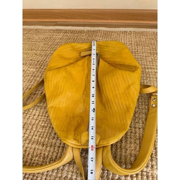 Opelle Mustard Yellow Genuine Leather Backpack Sling Bag Women Zip Closure main image 10
